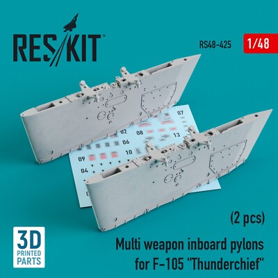ResKit RS48-0425 1:48 Multiwaffen Innenbordmasten für F-105 ''Thunderchief'' 2 ...