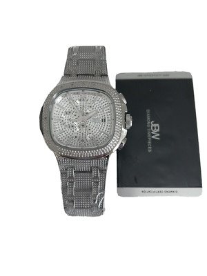 JBW Chronograph Men Watch stainless steel Big Heist 1/5 CTW Diamond dial J6380D