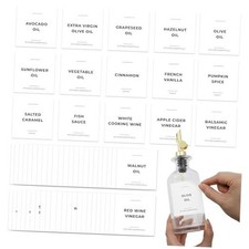 Olive Oil Coffee Syrup Labels for Bottles - All Kitchen Labels 61 pcs White
