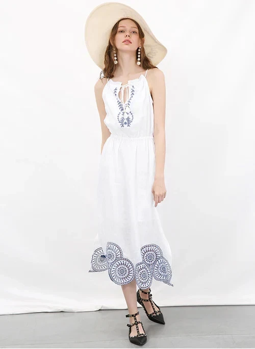 j crew embroidered dress Lace Embroidered Maternity-Nursing Nightgown & Robe Set Ecru main image 0