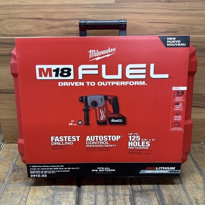 Milwaukee 2912-22 M18 FUEL 3-Mode Brushless 1'' SDS Plus Rotary Hammer Kit