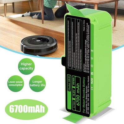 14,8V 6700mAh Li-ion Battery Akku for iRobot Roomba 900 960 965 966 980 865 866