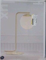 Tischleuchte Grant Nordlux Messing Tischlampe Schreibtischlampe Opal Weiss P07