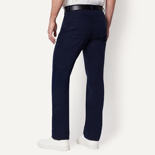 NAVY - AEMN60626M26 AMAZON ESSENTIALS MEN'S REGULAR FIT FIVE POCKET PANT