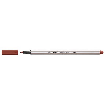 STABILO Pen 68 Brush Pens Pack of 3 Brown
