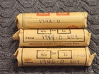 3 - 95% COPPER, ALL-WHEAT, 1940's LINCOLN CENT ROLLS "150 COINS" - MIXED DATES