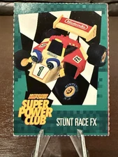 Nintendo Power Super Power Club Magazine Card 126 Stunt Race FX