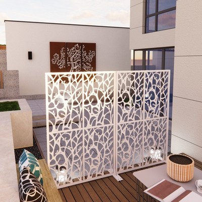 Foldable Room Divider Screen for Outdoor Use Balcony Patio Garden Privacy Panel