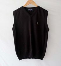 Ralph Lauren Polo Sport Vest Sweater Size M Black 07d0810p