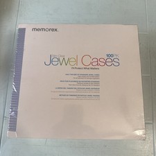 Memorex CD/DVD Clear Slim Jewel Cases - 100 pack NEW SEALED 100PK