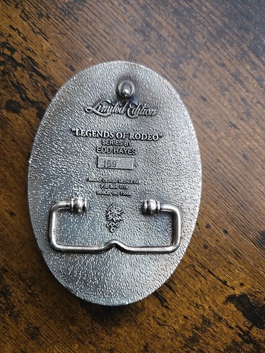 "Legends Of Rodeo" Limited ED 1999 Pro Rodeo Hall Of FAME BELT BUCKLE* EDD HAYES - Picture 6 of 7
