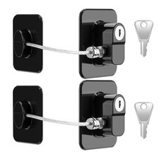 2 Fridge Lock Freezer Lock with 2 Key for Child Safety, for Refrigerator Locks