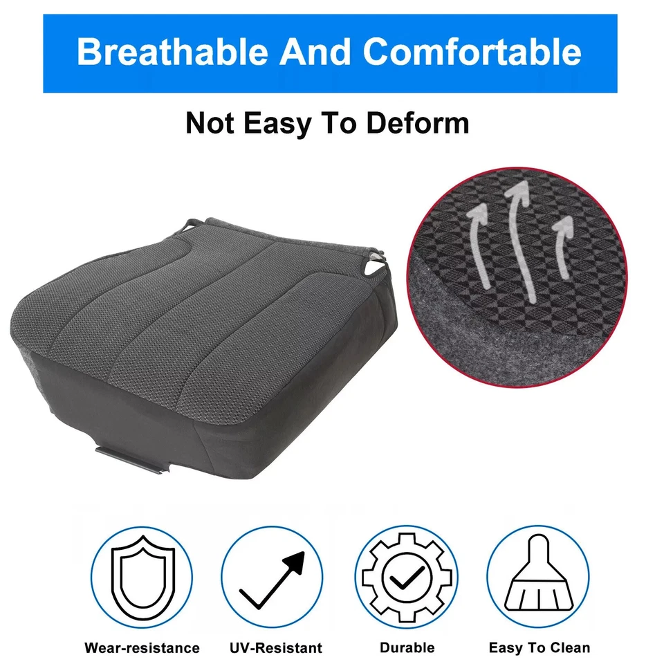 For 2002-2005 Dodge Ram SLT ST 1500 2500 Driver Bottom Seat Cover & Foam Cushion - Image 4 of 4