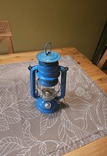 Alte BAT Nr. 158 Petroleumlampe Sturmlaterne Leuchte GDR Fledermaus blau