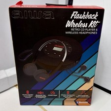 Aiwa Flashback Audio Kit Portable CD/MP3 Player with Bluetooth Modern Retro 90s