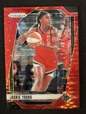 Jackie Young 2024 Panini WNBA Prizm Red Pulsar Prizm Card-#/299 Aces