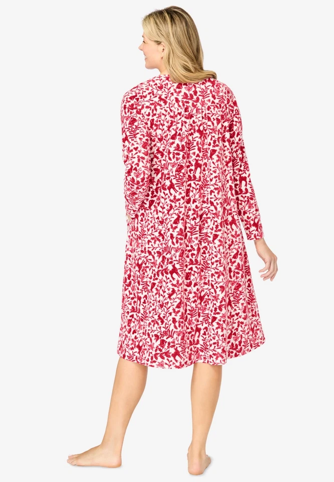 Only Necessities Plus Size Long-Sleeve Gown