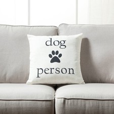 Dog Person With Paw Print Pillow Cover