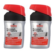 2x SET Nigrin Performance Kunststoff-Versiegelung Farb-Pflege Tiefen-Pflege Auto