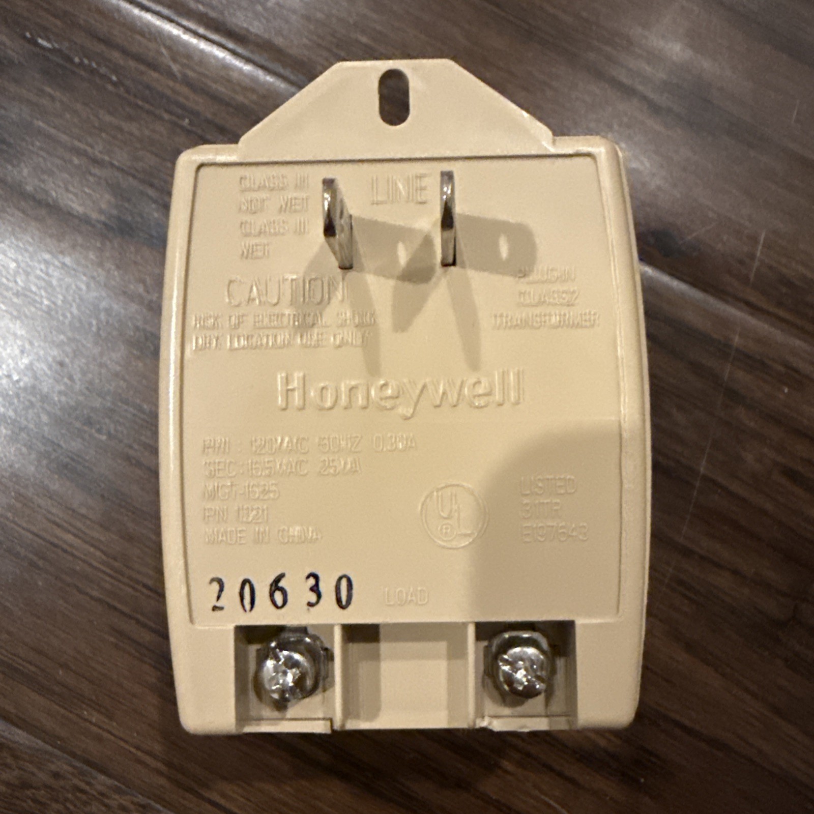 Honeywell Model 1321-1 Class 2 AC Transformer Output 16.5VAC 25VA