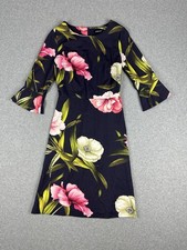 Moss & Spy Women's Amelia Floral A-Line Midi Dress Sz 8 3/4 Bell Sleeve Back Zip