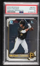 2022 Bowman Chrome Prospects Matt Fraizer #BCP-91 PSA 10 GEM MT 0c3e
