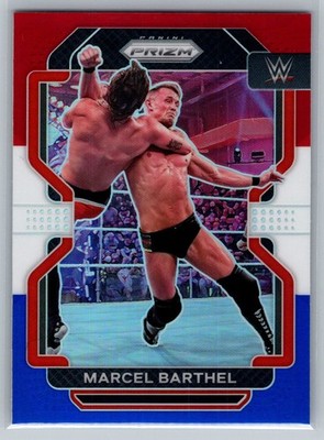 2022 Panini Prizm WWE RED WHITE BLUE PRIZM #186 Marcel Barthel Ludwig Kaiser