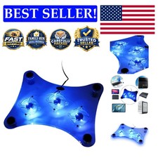 Efficient Laptop Cooling Pad with 3 USB Fans Stylish LED for 10-15" Laptops