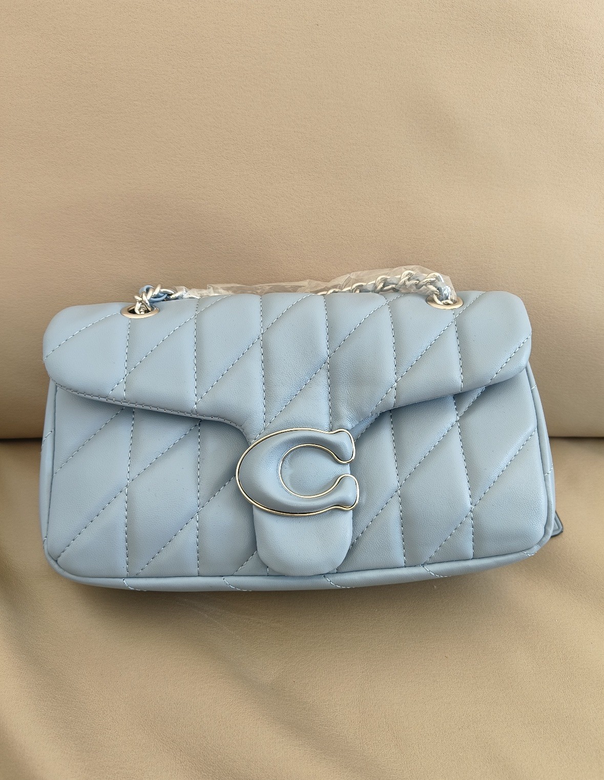 COACH Tabby Shoulder Bag 26  Quilted Light Blue CP147 Outlet New