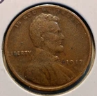 1917-D tilted 'D' mintmark - Lincoln Head Penny Wheat Cent. see pics