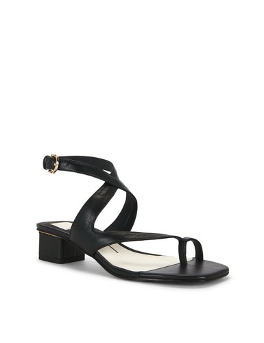 Dolce Vita Kameo Heels Sandals Black Leather 7 NEW w/Box