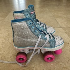 Chicago Girls Fashion Quad Skates   Glitter High-Top Flashing Lights Size 4 Kids