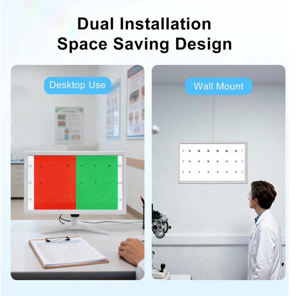 19 Inch Screen Ophthalmic LCD Visual Acuity Vision Chart Optical Testing Monitor - Image 4 of 4
