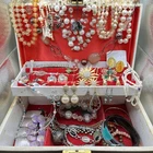 Vintage Costume Jewelry Box Lot Almost 2 Pounds Some Signed Box Included
