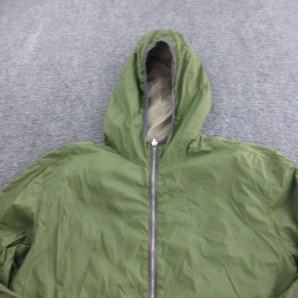 Chaqueta Colmar Para Hombre 54 Verde Tostado Reversible Con Capucha Cremallera Completa Ligera Nylon Foto 2 de 4