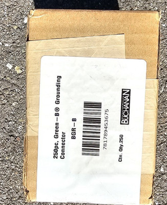 Buchanan WGR-B WingTwist Grounding Wire Connector, Model WGR, Green, Box of 250