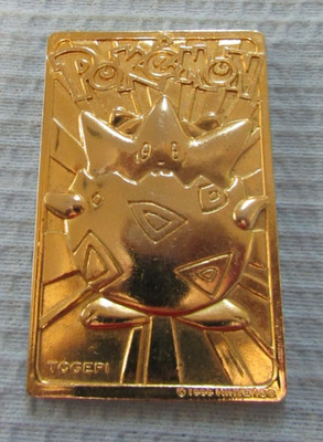Togepi Pokemon Limited Edition Nintendo 1999 23K Gold Plated Card