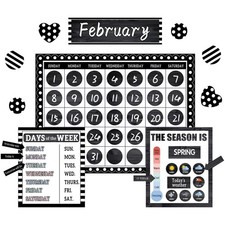 Simple Style Calendar Bulletin Board Set Farmhouse CTP Bulletin Board Calenda...