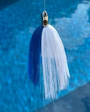 TACKLEWORKS BULLET HEAD ISLAND Fishing Lure Mahi Wahoo Tuna 6.5" - Blue/White