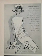 1964 Nelly Don Women's Dress Flawless New Cut  vintage Fashion ad