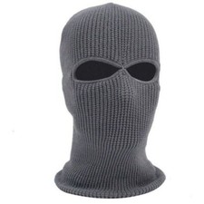 Winter Knit Cap Warm Soft 2 Holes Full Face Ski Hat Balaclava Hood Tactics XW