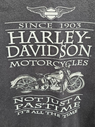 Vintage Harley Davidson T-Shirt XL Rocky Mount NC Dealer Hanes Beefy-T Black USA by Harley-Davidson, Size XL, $19.99 - Photo 4