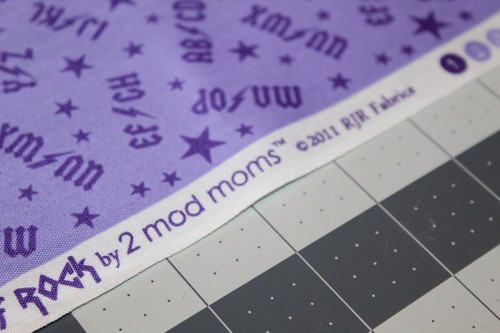 {Rock & Roll} ABC ACDC Fabric Remnant 3/4 Yard Yd. COTTON Baby Girl Kids PURPLE - Picture 11 of 16