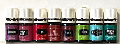 Young Living Essential Oil 8 pc Lot 5ml used/open ~ common sense kunzea cyprus