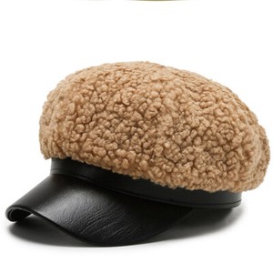 Ladies Faux Fur Octagonal Cap Japanese 