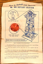 Lionel 394 Rotary Beacon Red Lens  394-30 Instruction Sheet from 1952