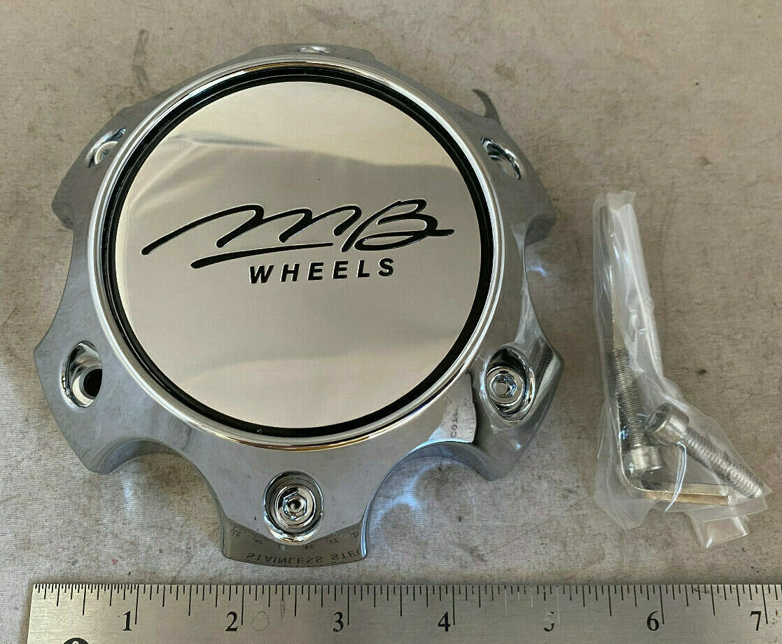 NEW MB Motoring Rim Chrome Screw In Wheel Hub Cover Center Cap BC