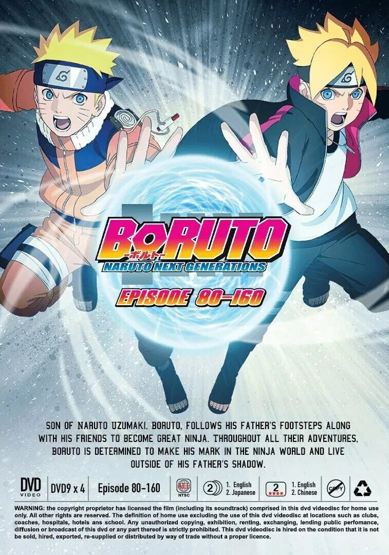 Boruto: Naruto Next Generations Vol. 80-160 DVD (English Dub