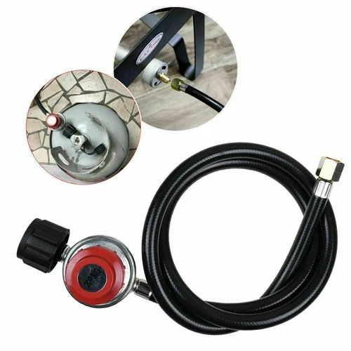 5FT Hose LPG BBQ Grill, Adjustable 20PSI High Pressure Propane Gas Regulator NEW - Picture 6 of 7
