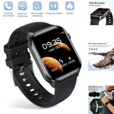Smart Watch Bluetooth Heart Rate Blood Oxygen Fitness Tracker Waterproof Watch